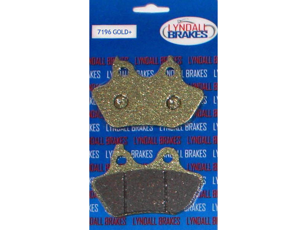 Lyndall Racing Brakes LRB-7196-G Gold-Plus Brake Pads for Rear on Softail 06-07 w/200 OEM Rear Tyre