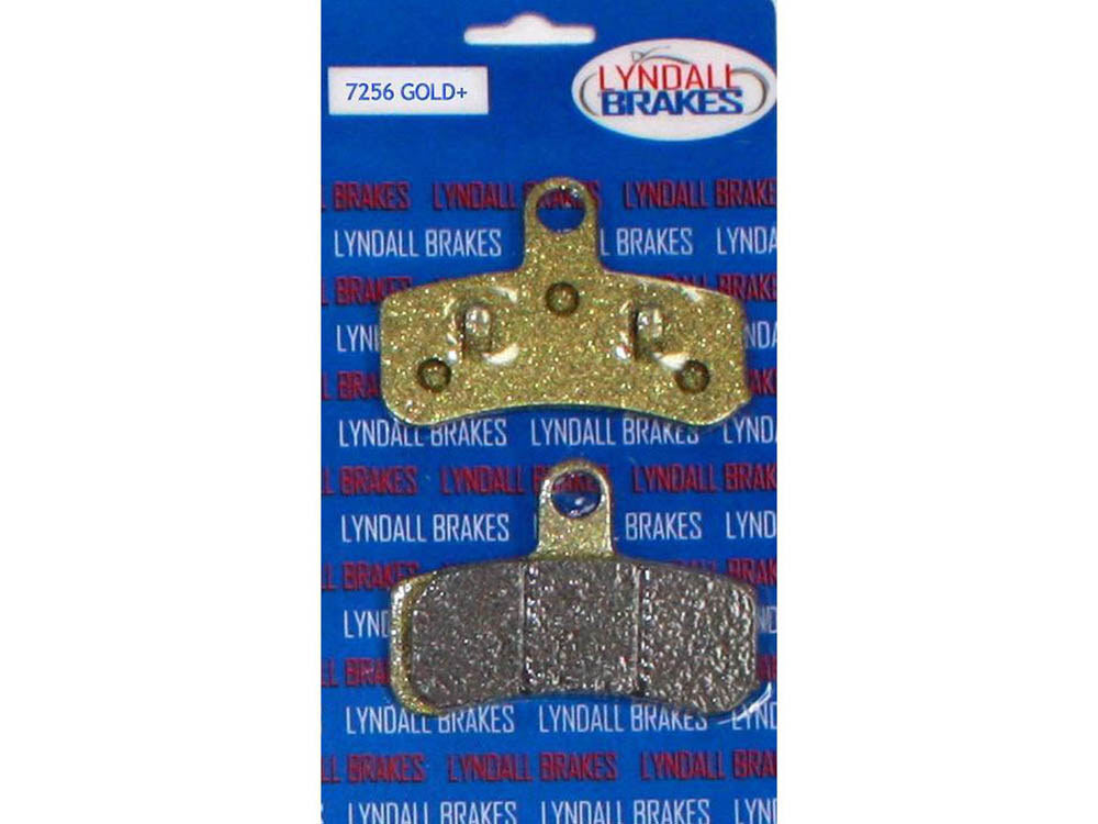 Lyndall Racing Brakes LRB-7256-G Gold-Plus Brake Pads for Front on Softail 08-14/Dyna 08-17