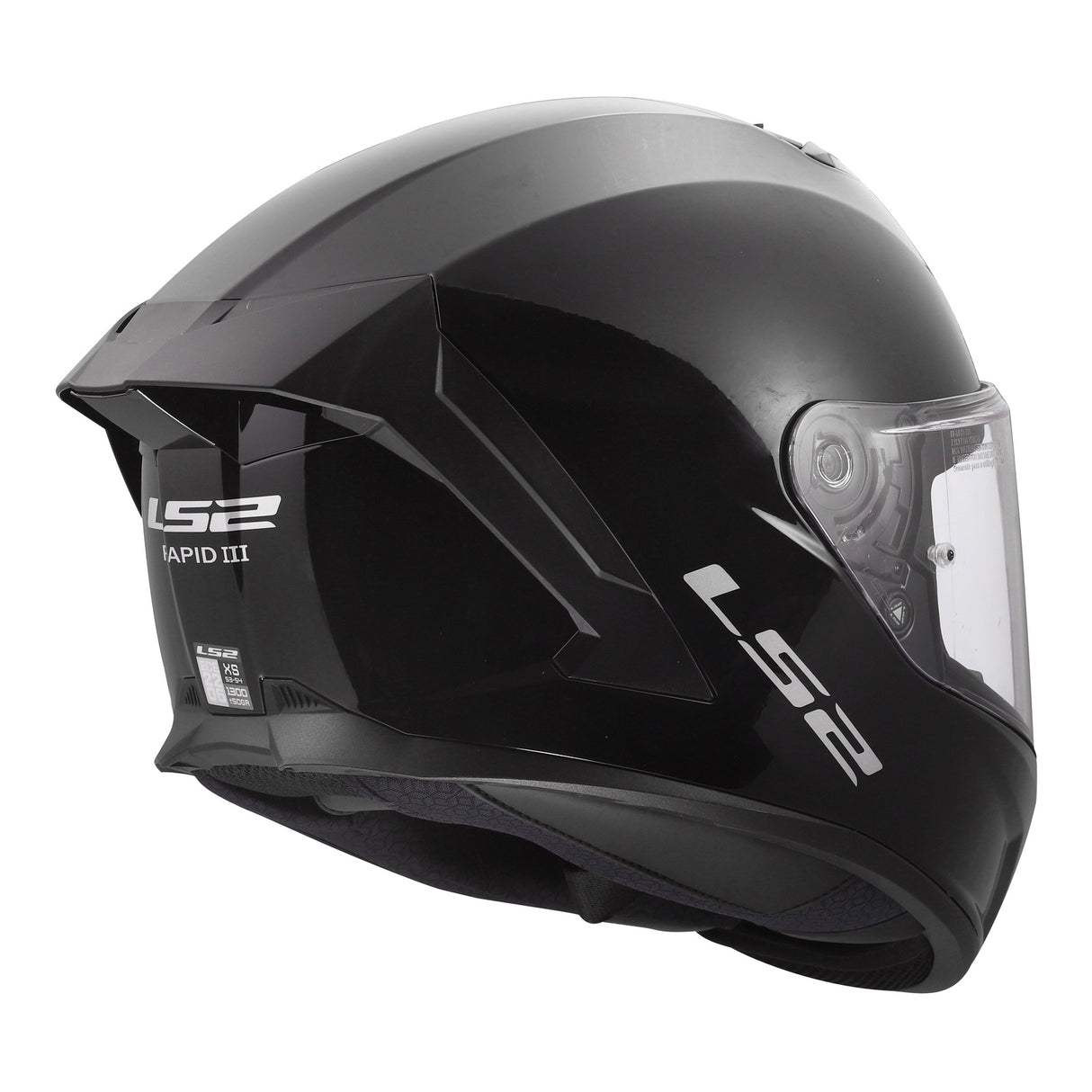 LS2 FF820 Rapid III Solid Gloss Black Helmet
