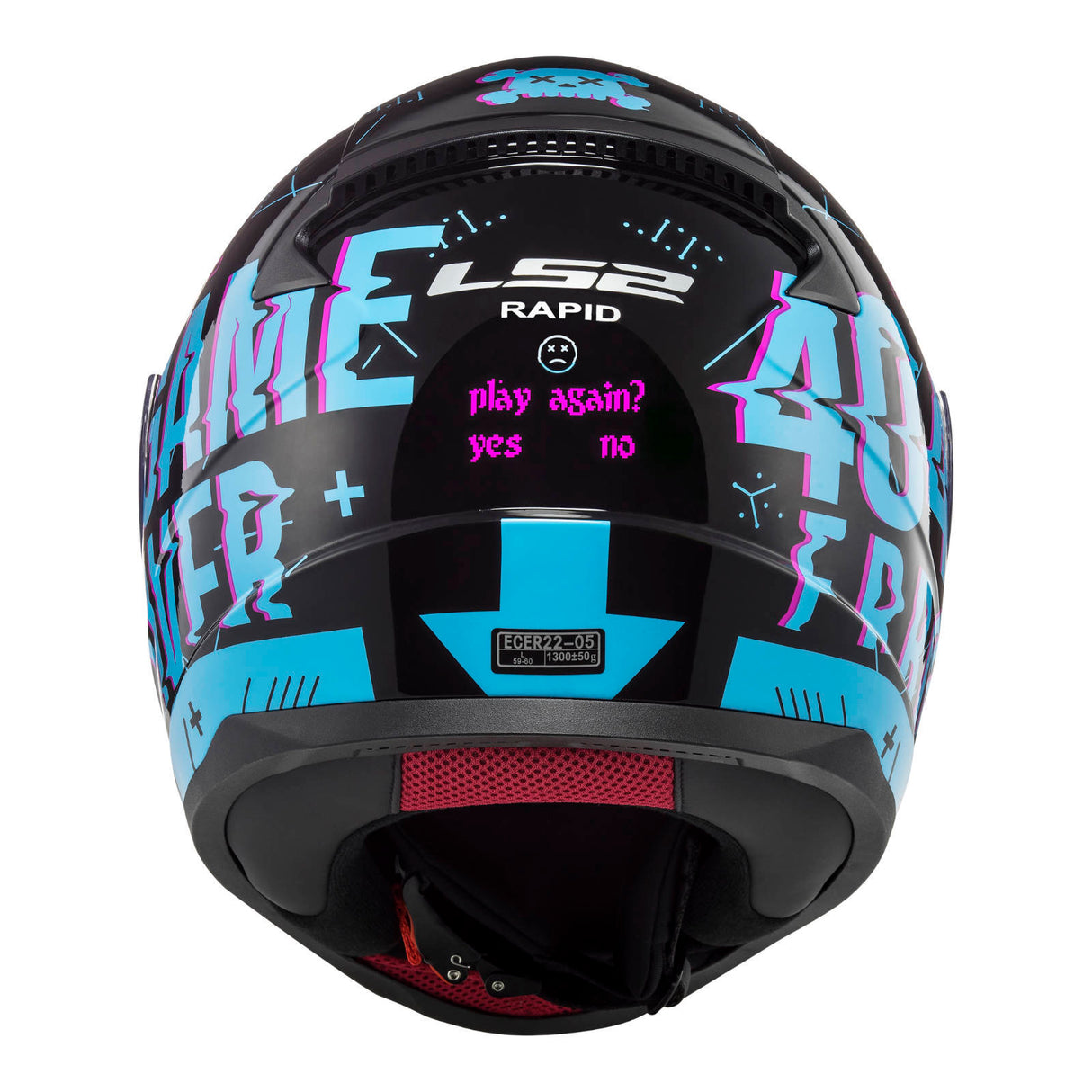 LS2 FF353 Rapid II Player Black/Sky Blue Helmet