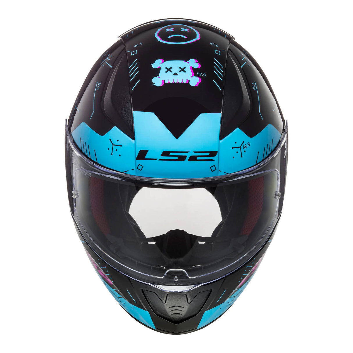 LS2 FF353 Rapid II Player Black/Sky Blue Helmet