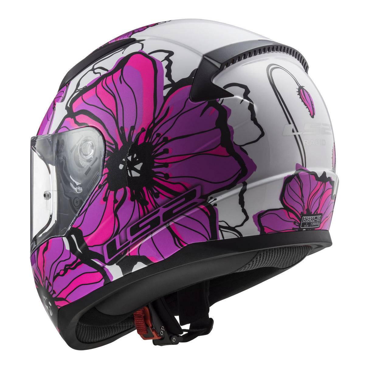 LS2 FF353 Rapid II Poppies Pink Helmet