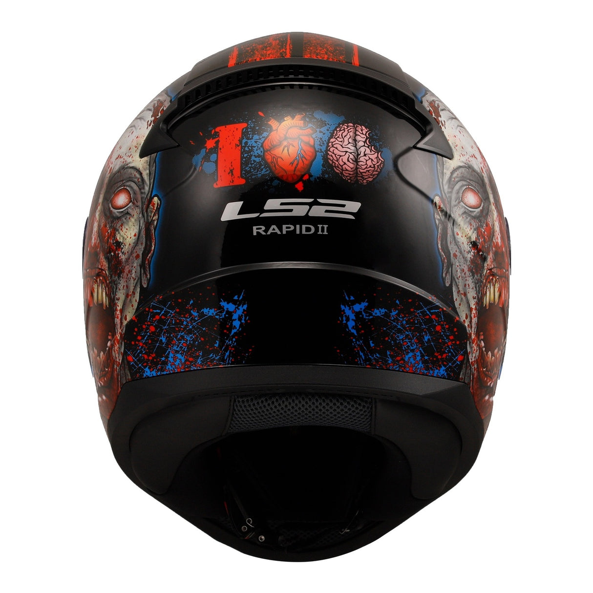 LS2 FF353 Rapid II Zombie Gloss Black/Red/White Helmet