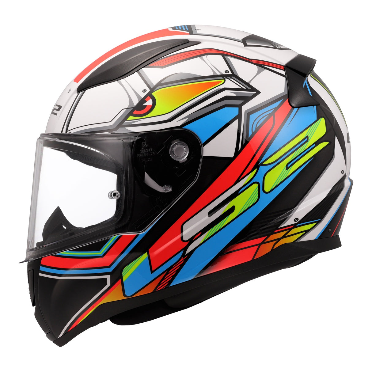 LS2 FF353 Rapid II XDron White/Hi-Vis Orange/Blue Helmet