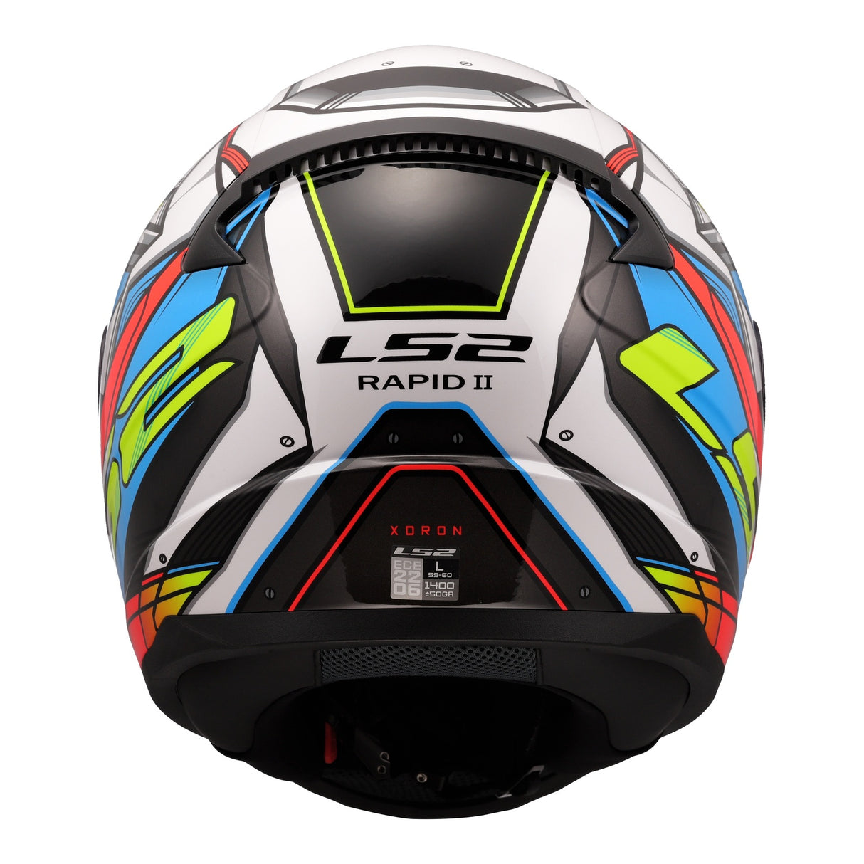 LS2 FF353 Rapid II XDron White/Hi-Vis Orange/Blue Helmet