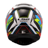 LS2 FF353 Rapid II XDron White/Hi-Vis Orange/Blue Helmet