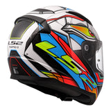 LS2 FF353 Rapid II XDron White/Hi-Vis Orange/Blue Helmet