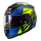 LS2 FF397 Vector Evo Kripton Matte Blue/Hi-Vis Yellow Helmet