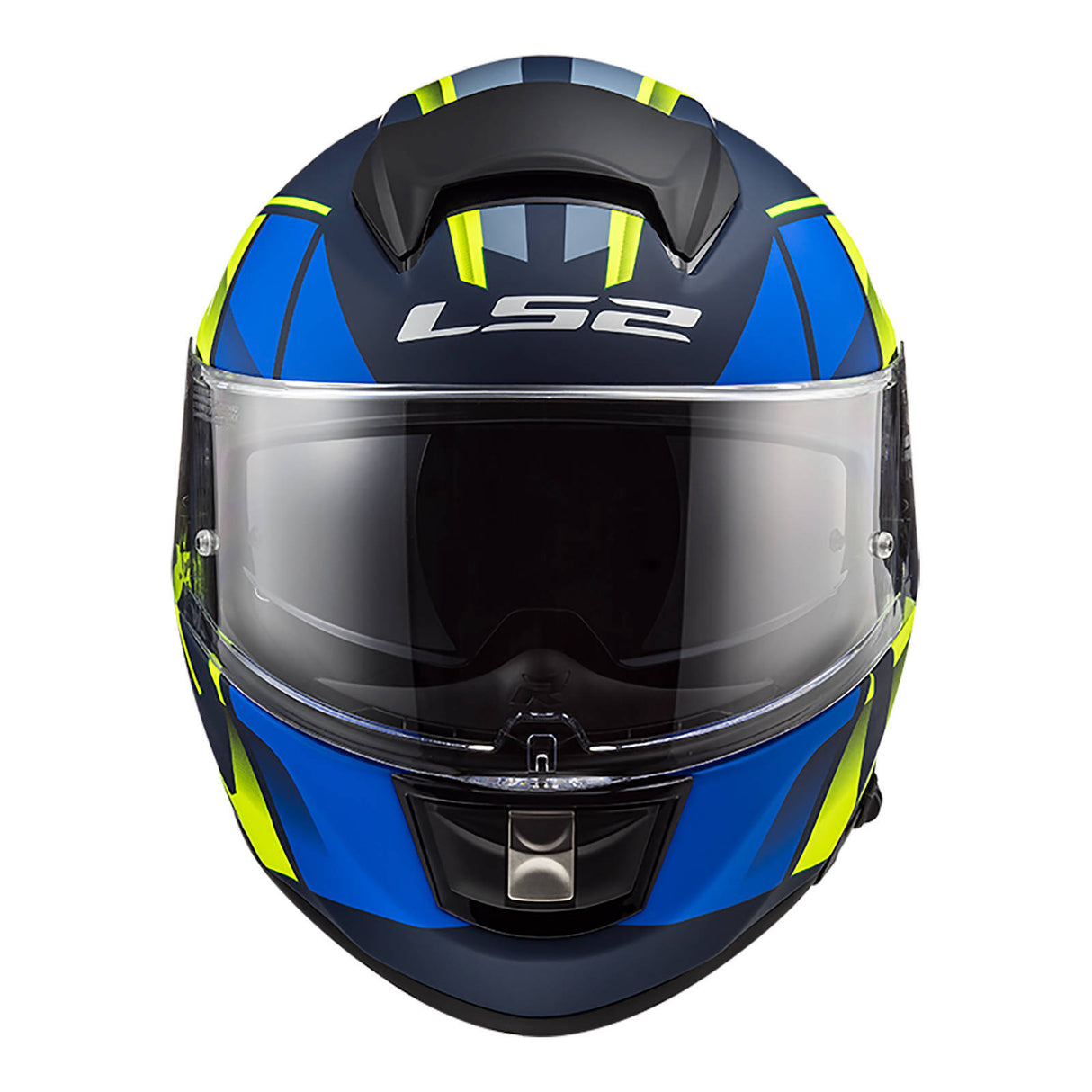 LS2 FF397 Vector Evo Kripton Matte Blue/Hi-Vis Yellow Helmet