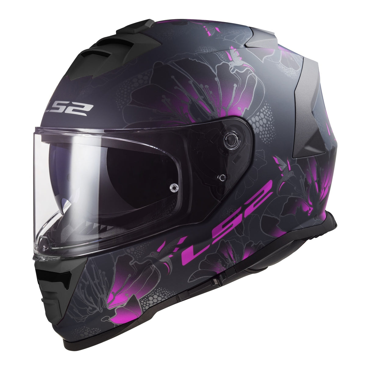 LS2 FF800 Storm II Burst Matte Black/Pink Helmet