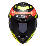 LS2 FF805C Thunder Carbon Attack Matte Red/Hi-Vis Yellow Helmet