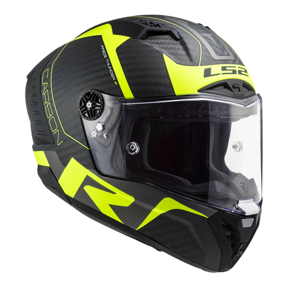 LS2 FF805C Thunder Carbon RC1 6K Matte Carbon/Hi-Vis Yellow Helmet