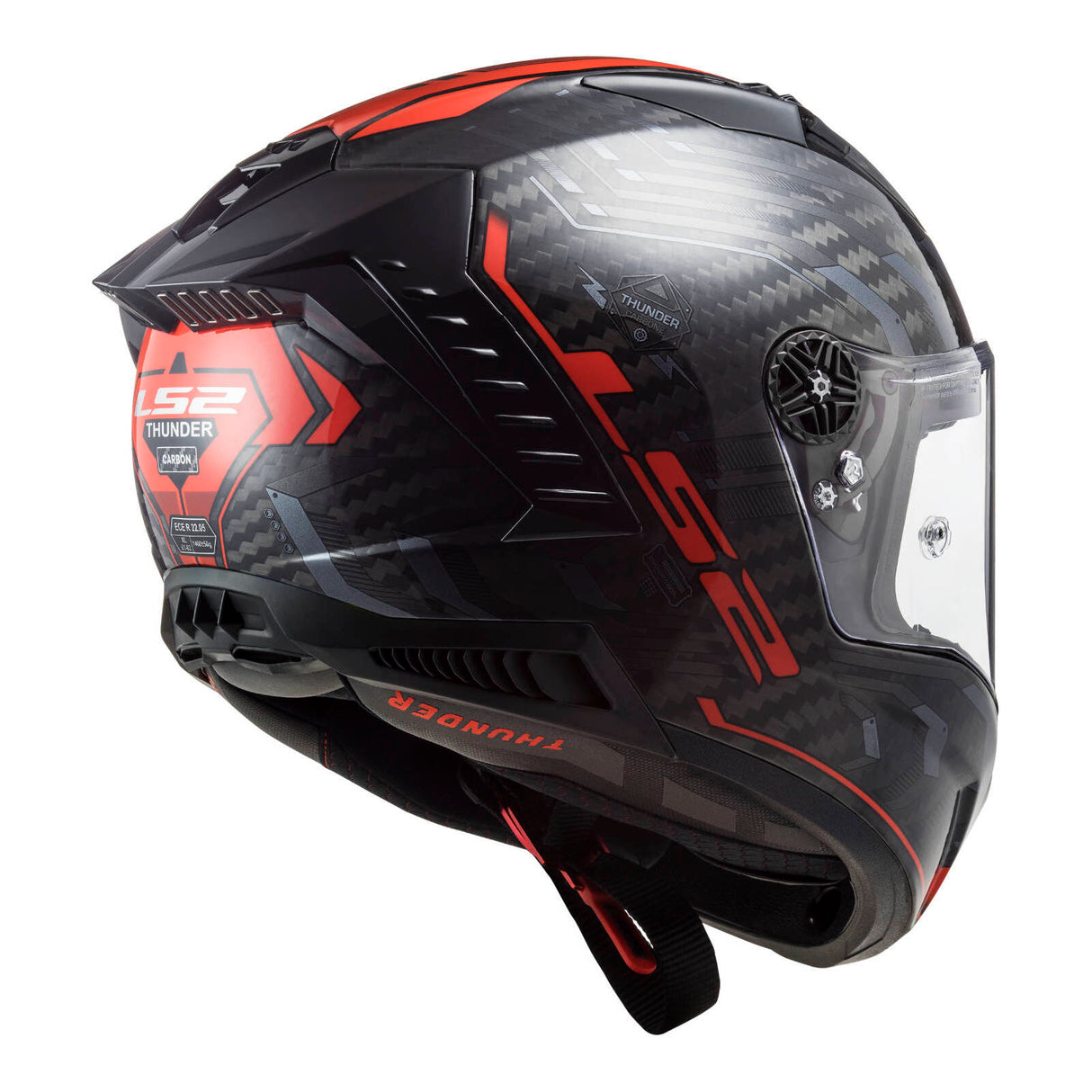 LS2 FF805C Thunder Carbon Sputnik Metal Red Helmet