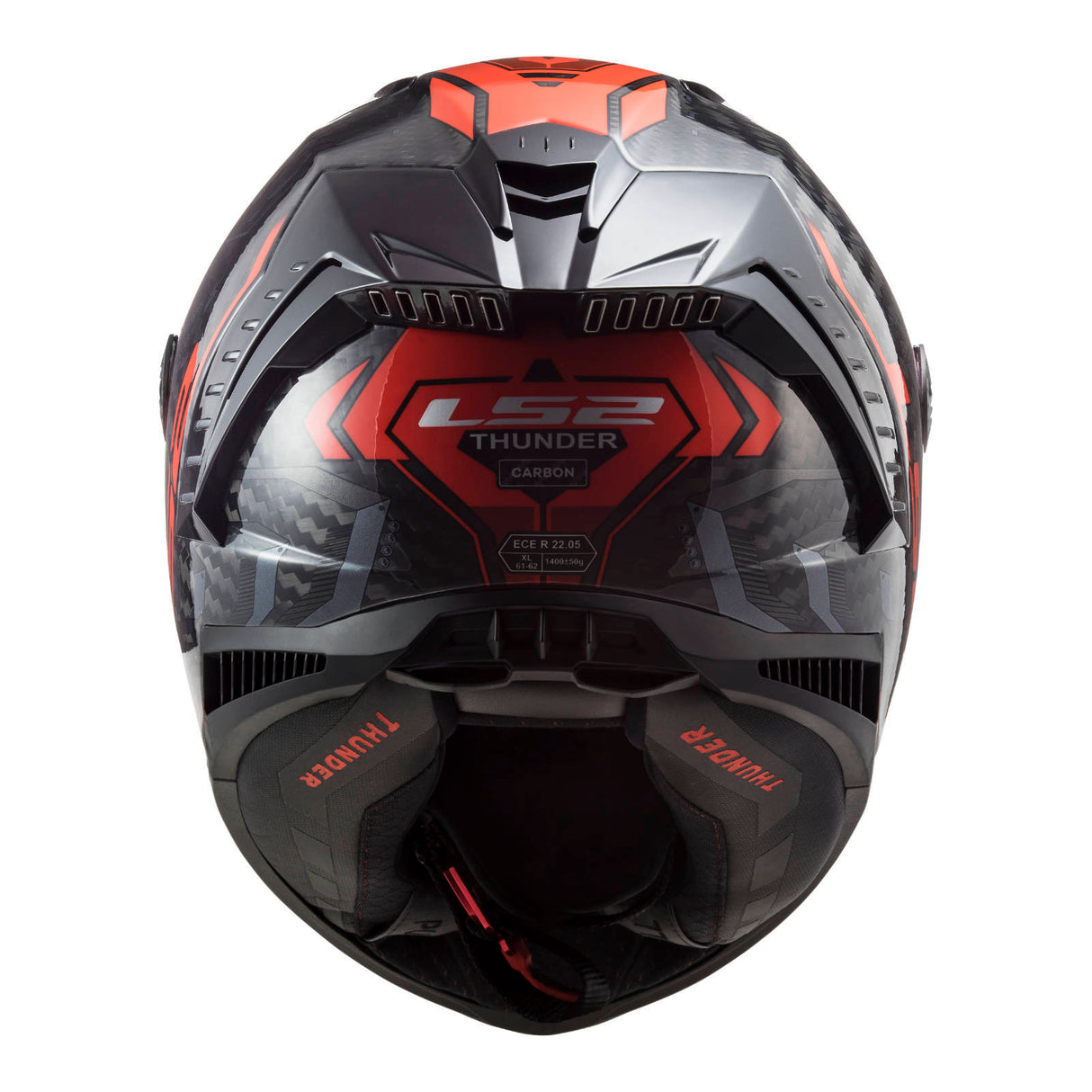 LS2 FF805C Thunder Carbon Sputnik Metal Red Helmet