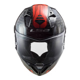 LS2 FF805C Thunder Carbon Sputnik Metal Red Helmet