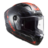 LS2 FF805C Thunder Carbon Sputnik Metal Red Helmet