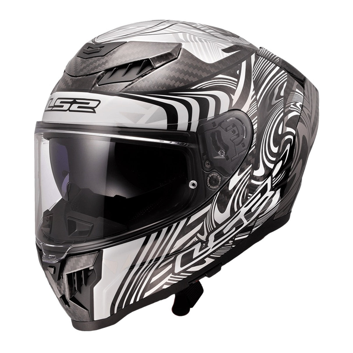 LS2 FF807 Dragon Enthum Black/Silver Helmet