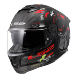 LS2 FF808 Stream II Angry Monkey Matte Black/Red Helmet