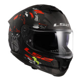 LS2 FF808 Stream II Angry Monkey Matte Black/Red Helmet