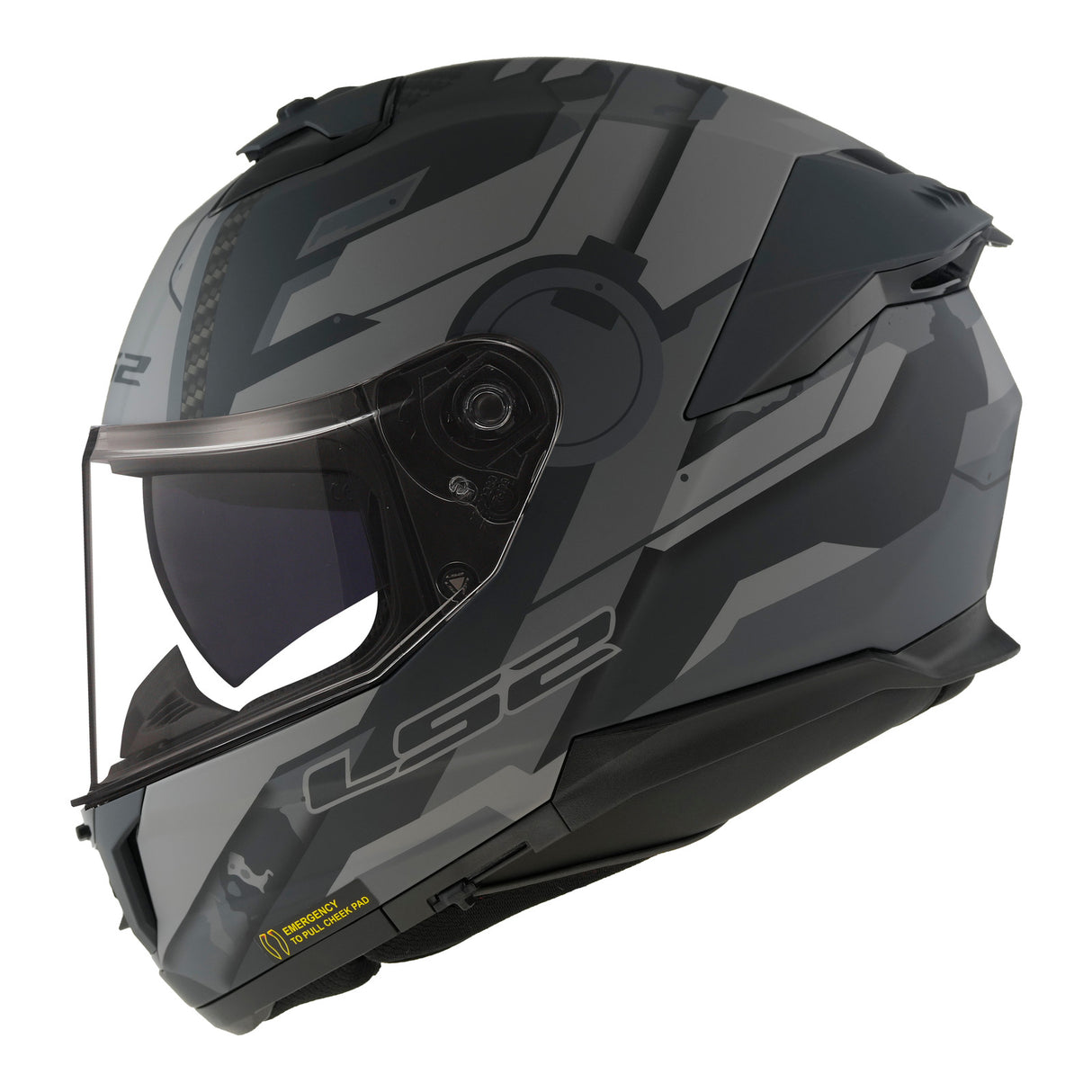 LS2 FF808 Stream II Shadow Matte Titanium/Grey Helmet