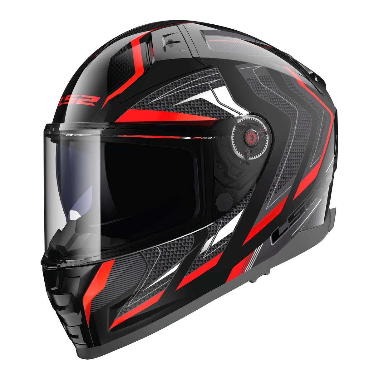 LS2 FF811 Vector II Alizer Black/Metal Red Helmet