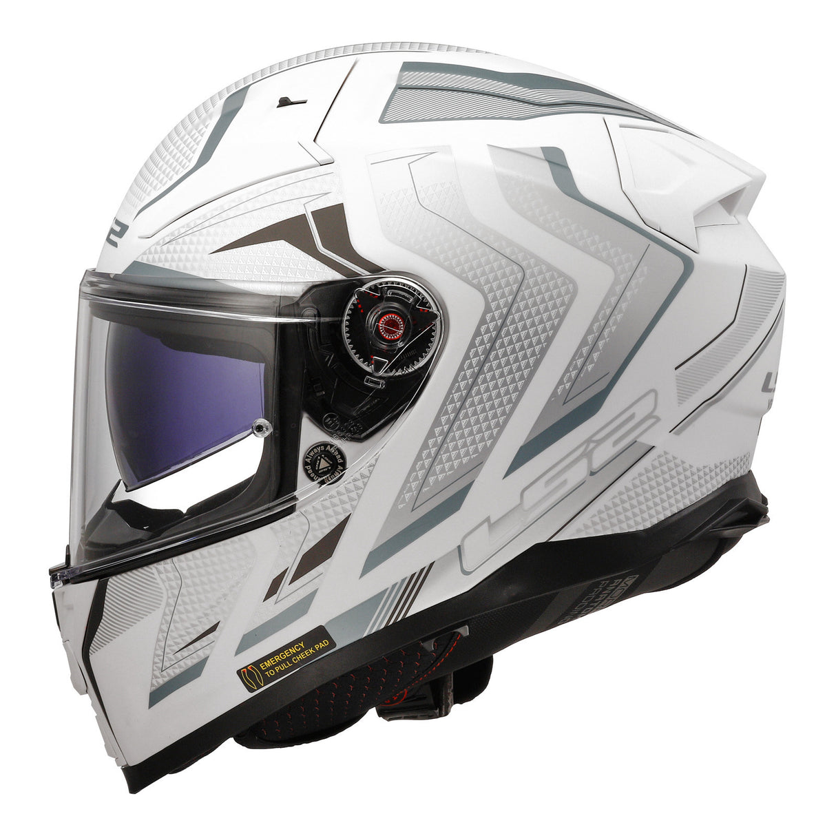 LS2 FF811 Vector II Alizer Matte White/Silver Helmet