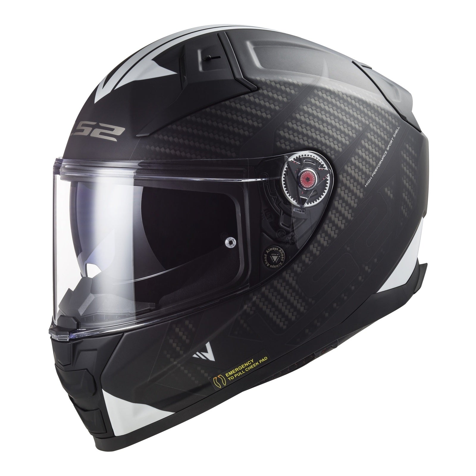 LS2 FF811 Vector II Splitter Matte Black/White Helmet – EasyR