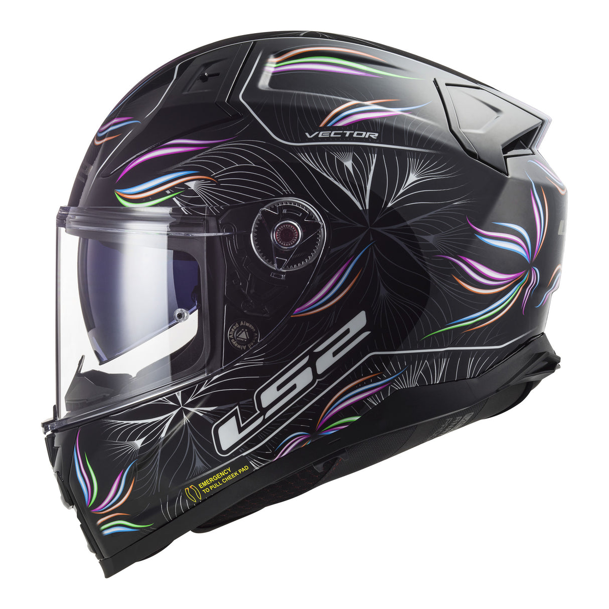 LS2 FF811 Vector II Tropical Black/White Helmet