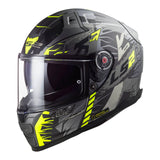 LS2 FF811 Vector II Techbot Matte Titanium/Hi-Vis Yellow Helmet