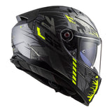 LS2 FF811 Vector II Techbot Matte Titanium/Hi-Vis Yellow Helmet