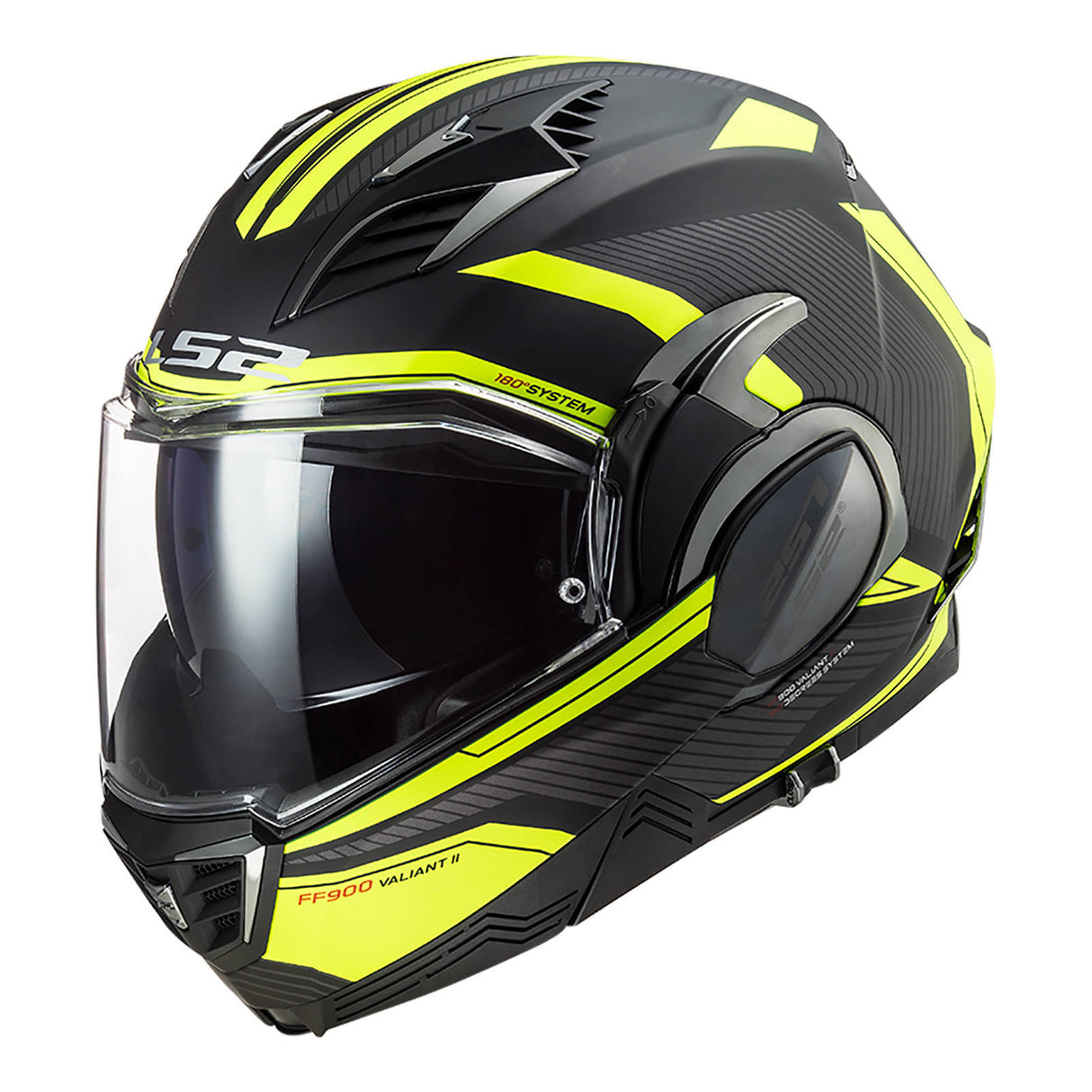 LS2 FF900 Valiant II Matte Black/Hi-Vis Yellow Helmet