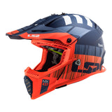 LS2 MX437 Fast Evo XCode Matte Blue/Orange Helmet