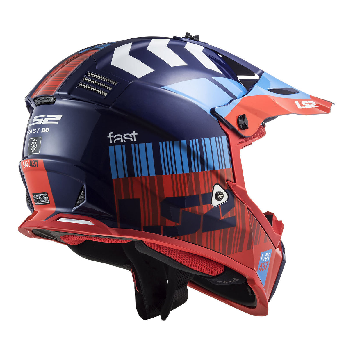 LS2 MX437 Fast Evo XCode Red/Blue Helmet