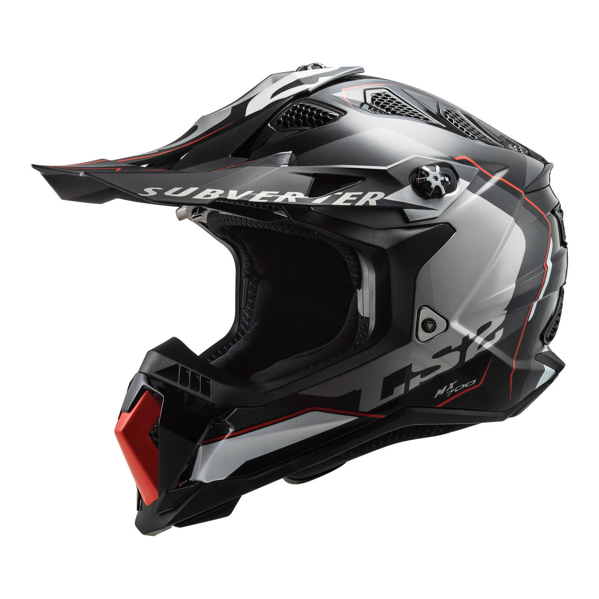 LS2 MX700 Subverter Evo II Arched Black/Titanium/Silver Helmet