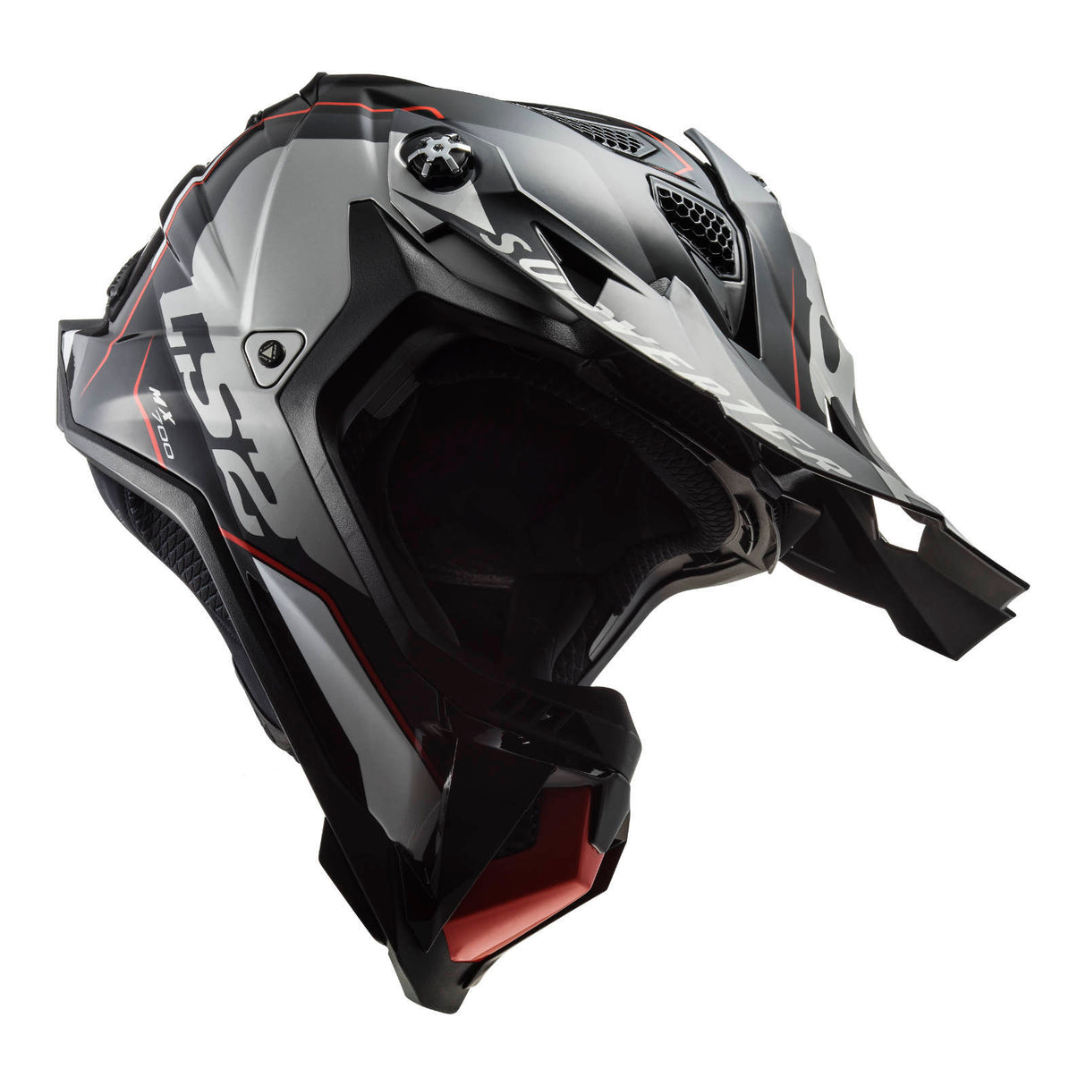 LS2 MX700 Subverter Evo II Arched Black/Titanium/Silver Helmet