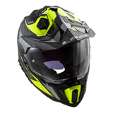 LS2 MX701 Explorer Carbon Focus Matte Titanium/Hi-Vis Yellow Helmet