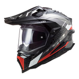 LS2 MX701 Explorer Carbon Frontier Titanium/Red Helmet