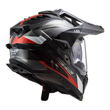 LS2 MX701 Explorer Carbon Frontier Titanium/Red Helmet