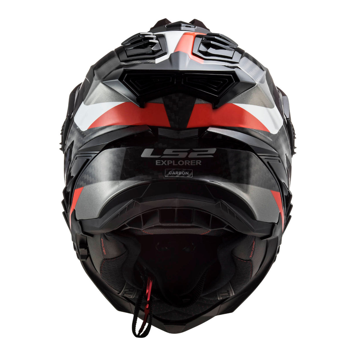 LS2 MX701 Explorer Carbon Frontier Titanium/Red Helmet