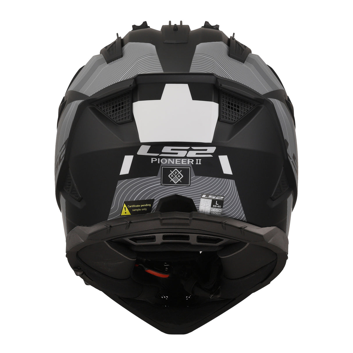 LS2 MX702 Pioneer II Hill Matte Black/White Helmet