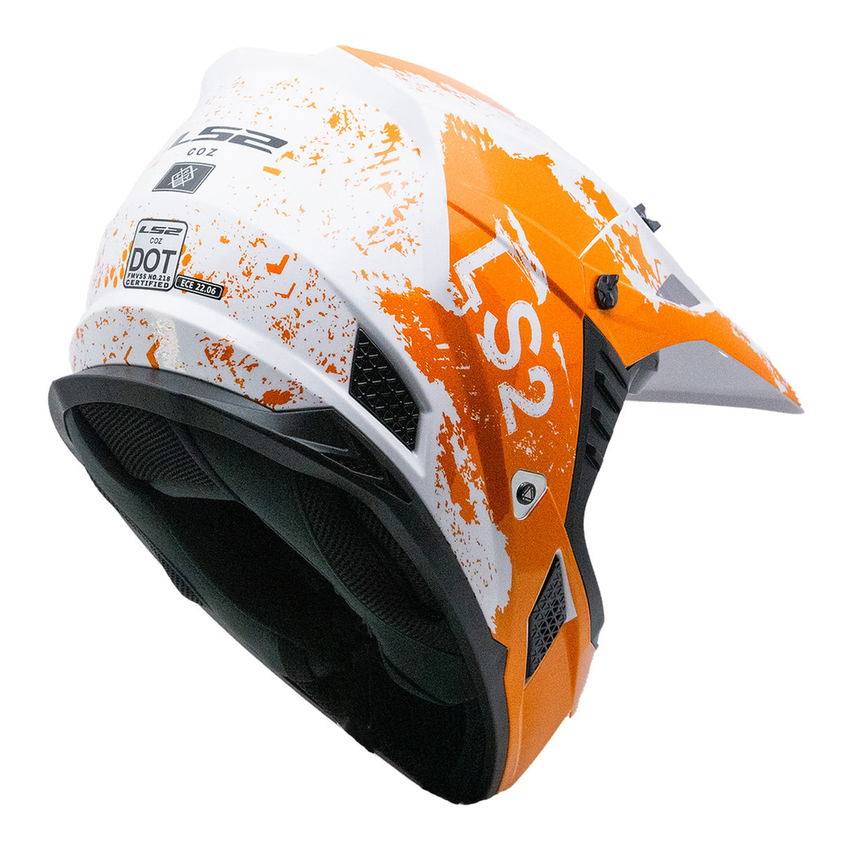 LS2 MX706 COZ Hyde Orange/White Helmet