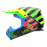 LS2 MX706J COZ Chromatic Black/Hi-Vis Pink Youth Helmet