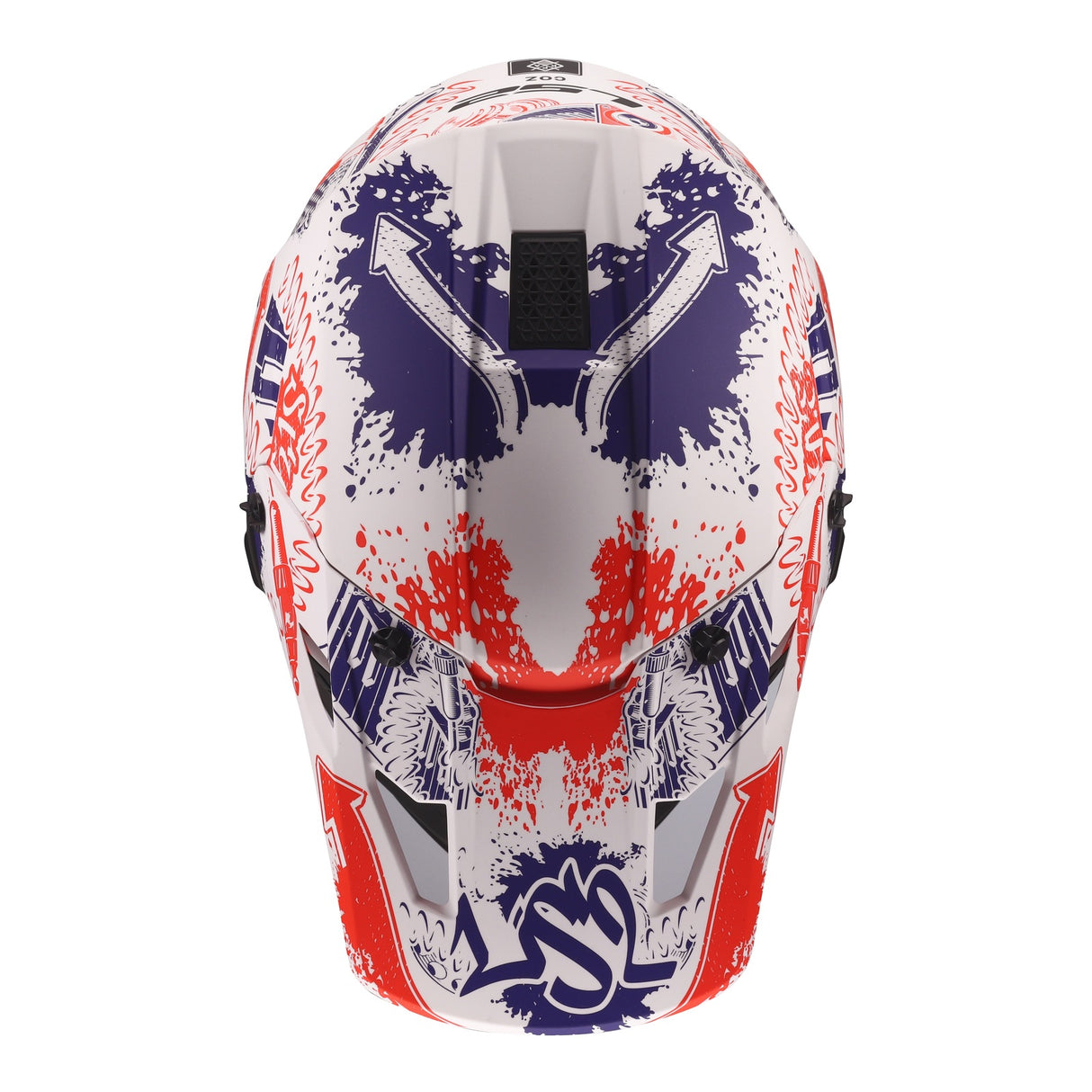 LS2 MX706J COZ Fantasy Matte White/Red/Blue Youth Helmet