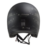 LS2 OF599 Spitfire II Matte Black Flag Helmet Helmet