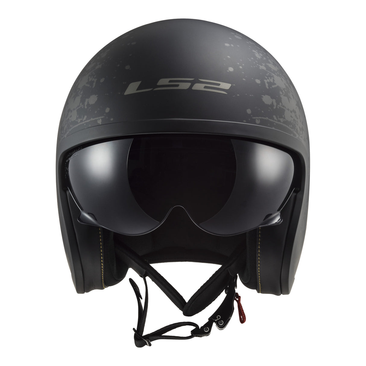 LS2 OF599 Spitfire II Matte Black Flag Helmet Helmet