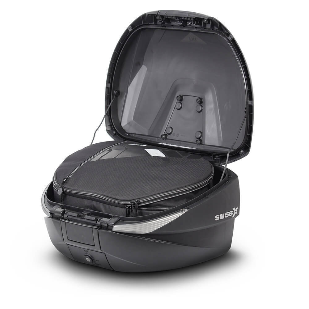 Shad SH58X Black/Carbon 58L Expendable Top Case – EasyR