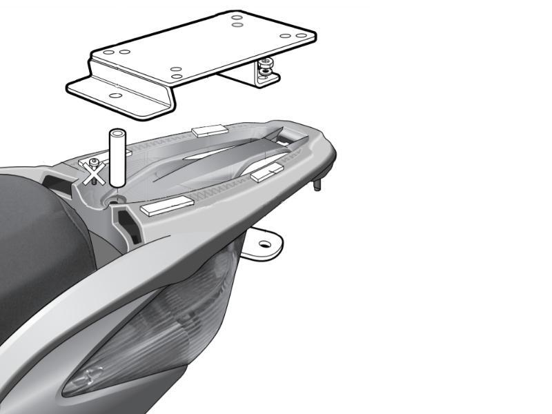 Shad Top Case Fitting Kit (suit SH29-59) for Honda SH125/SH150 09-16