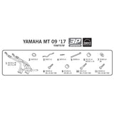 Shad 3P Series Pannier Fitting Kit (suit SH35/36) for Yamaha MT-09 17-19/FZ-09 13-20