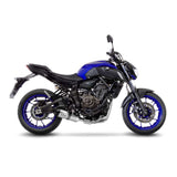 LeoVince LVFS14251E LV One Evo Stainless Steel Full Exhaust System w/Slash Cut Carbon End Cap for Yamaha MT-07/FZ-07 17-20/Tracer 700/XSR 700 16-20