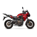 LeoVince LVFS14251E LV One Evo Stainless Steel Full Exhaust System w/Slash Cut Carbon End Cap for Yamaha MT-07/FZ-07 17-20/Tracer 700/XSR 700 16-20